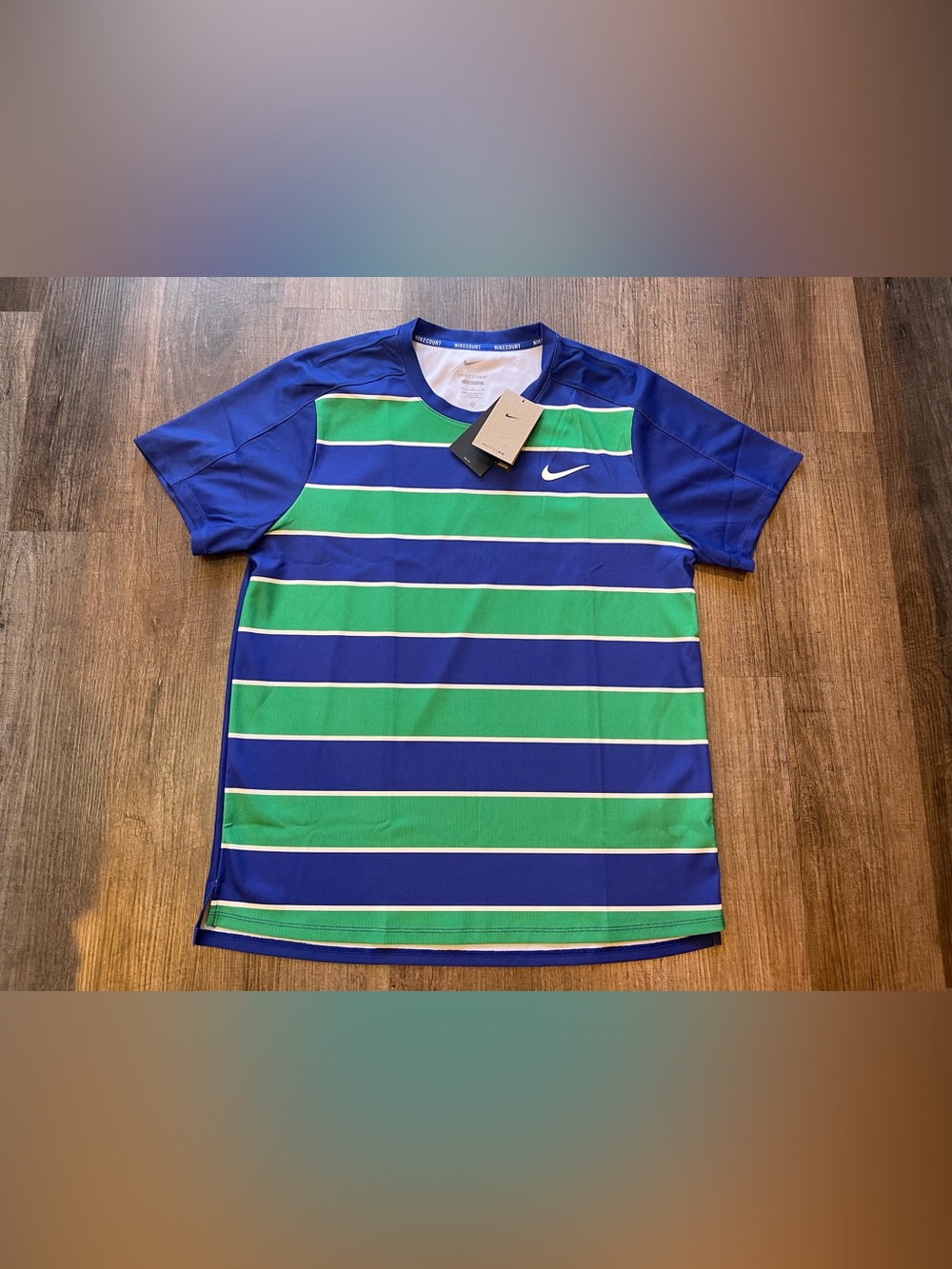 Nike Court Slam Dri-FIT ADV Tennis Shirt “Blue Green”
- Size L Men.